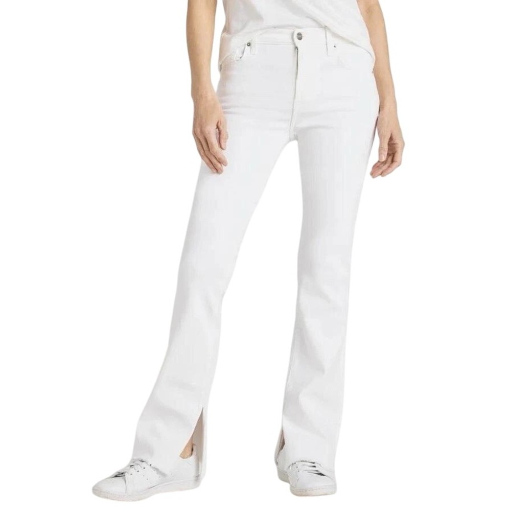 Splendid Womens White Mid Rise Bootcut Side Slit Jeans Size‎ 26 NWT